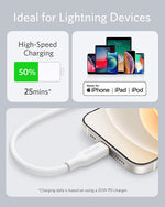 Anker <b>641</b> USB-C to Lightning Cable (Flow, 3 ft Silicone)