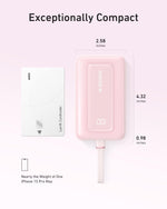 Anker Zolo Power Bank (10K, 30W) with a 5.4-inch (13.7 cm) built-in USB-C cable.